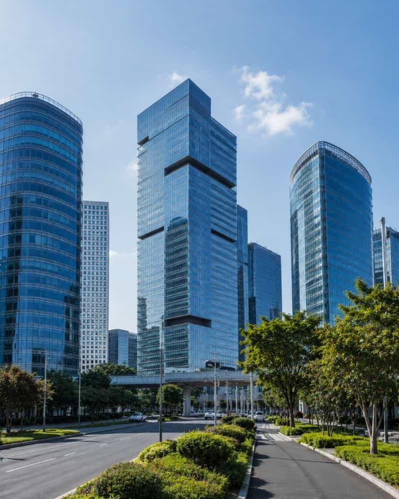 Torres de oficinas corporativas en la zona de Santa Fe, Álvaro Obregón