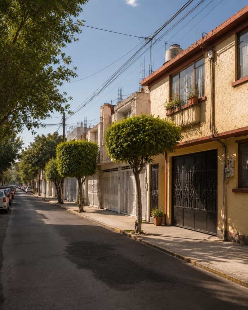 Casas familiares en la colonia Agrícola Oriental, Iztacalco