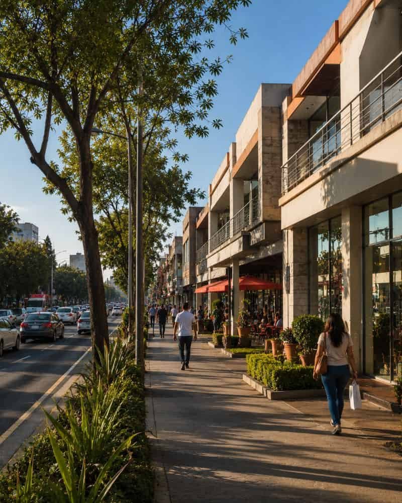 Comercio y plazas sobre Insurgentes Sur en Tlalpan